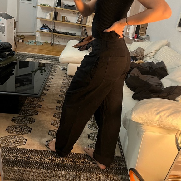 Rag & Bone Black Wide Leg Trousers - Picture 5 of 7